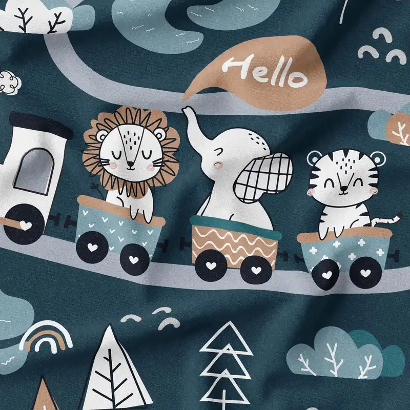 پارچه ملحفه پارچه باما مدل نوزادی کارتونی کد 5011971