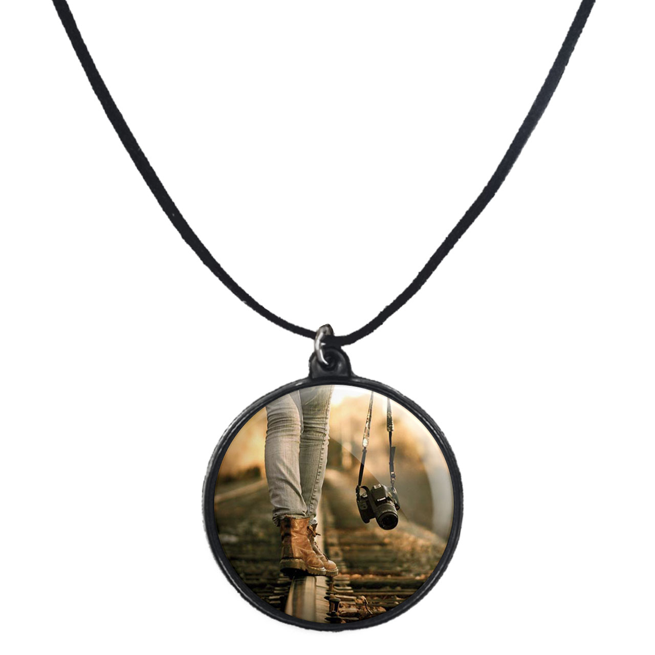 گردنبند پرمانه طرح عکاس کد pmb.12689 مدل دو طرفه