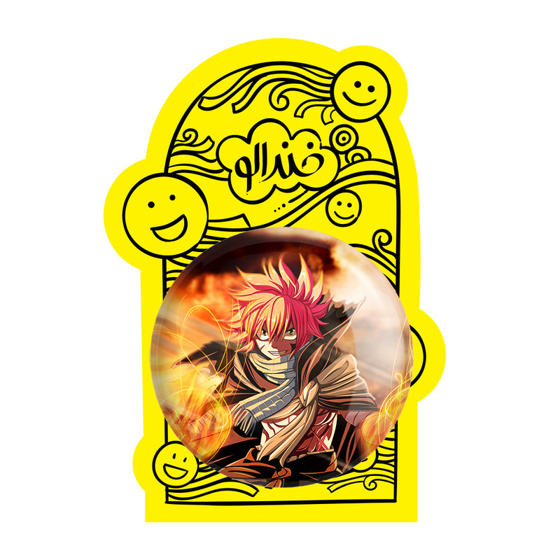آینه جیبی خندالو طرح ناتسو انیمه فری تیل Fairy Tail مدل تاشو کد 16504