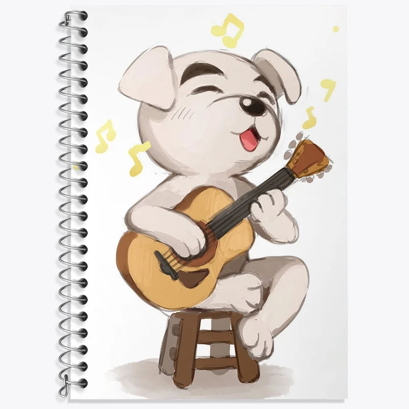 دفتر زبان 50 برگ خندالو مدل سه خط طرح بازی انیمال کراسینگ (Animal Crossing) کد 32631