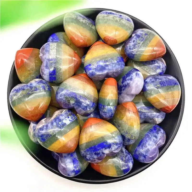 گردنبند مدل هفت چاکرا طرح قلب