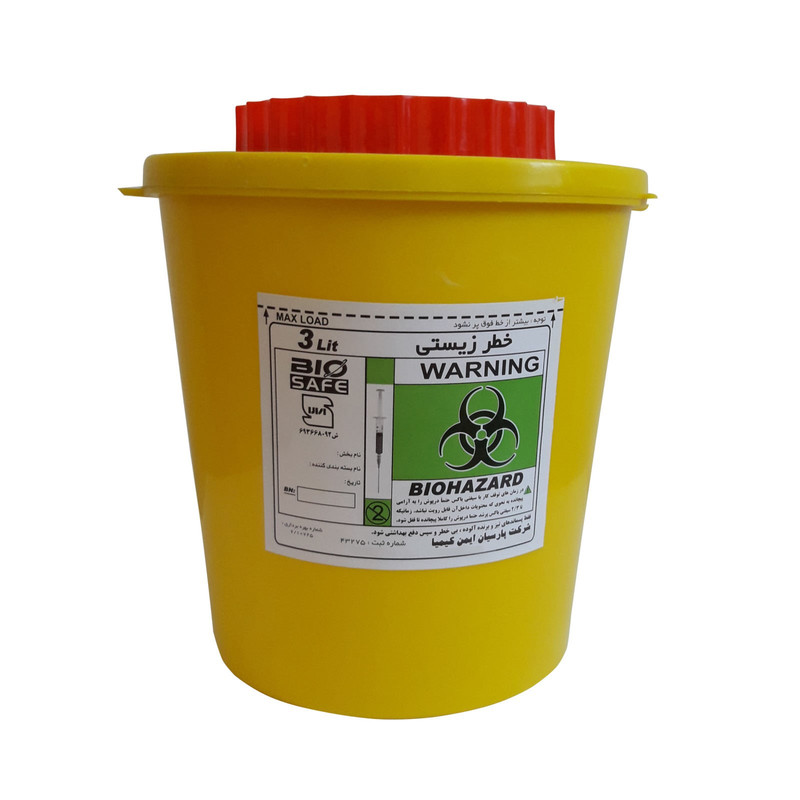 سیفتی باکس بیوسیف کد M702 حجم 3000 میلی لیتر بسته 60 عددی