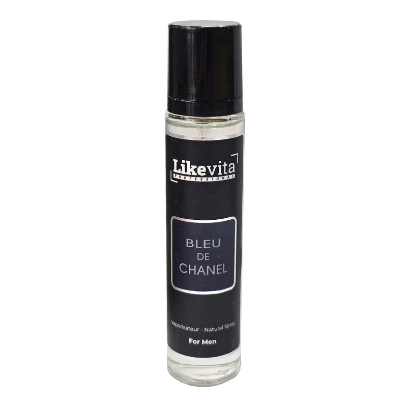 عطر جیبی مردانه لایک ویتا مدل بلو شنل با رایحه خنک و تلخ حجم 22 میلی‌لیتر