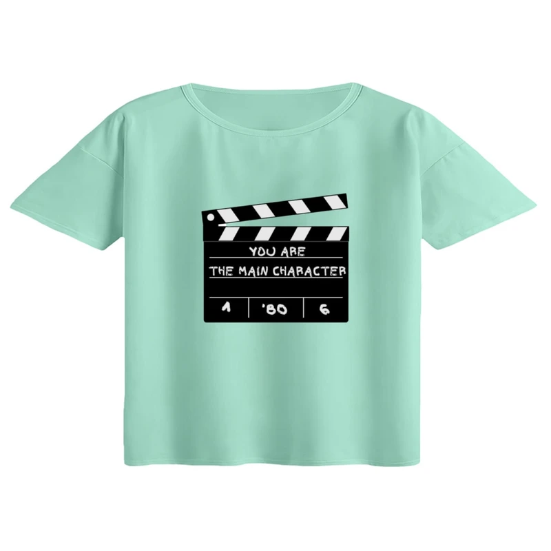 کراپ تی‌شرت آستین کوتاه زنانه مدل کات