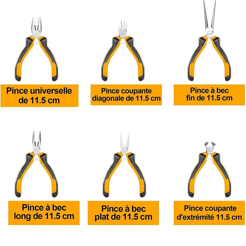 انبر اینکو مدل HMPS06115 سایز 4.5 اینچ مجموعه 6 عددی
