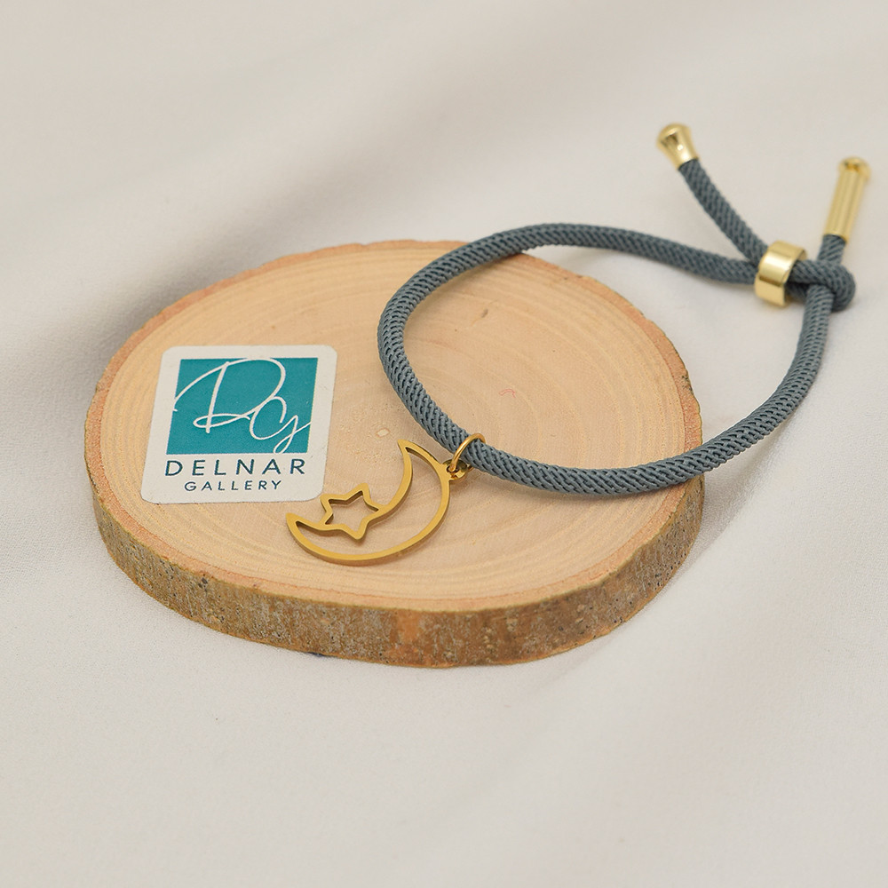 دستبند زنانه دلنار گالری مدل آسانسوری کنفی ماه و ستاره دستبند زنانه دلنار گالری مدل آسانسوری کنفی ماه و ستاره