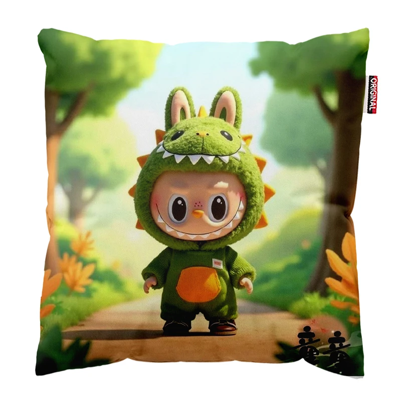 کوسن پاد آفرین مدل عروسک لبوبو کد PK302095 سایز 30*30 سانتی متر