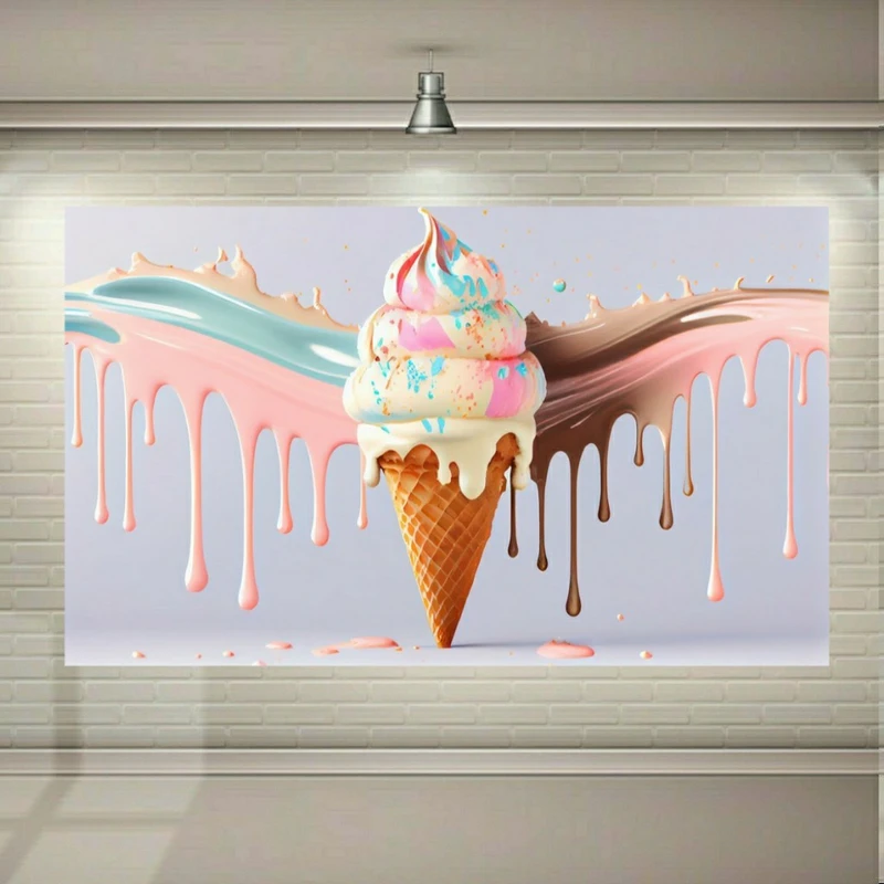 پوستر پارچه ای طرح بستنی پاستیلی مدل SDA4419