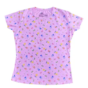 تی شرت آستین کوتاه زنانه اچ اند ام مدل شکوفه