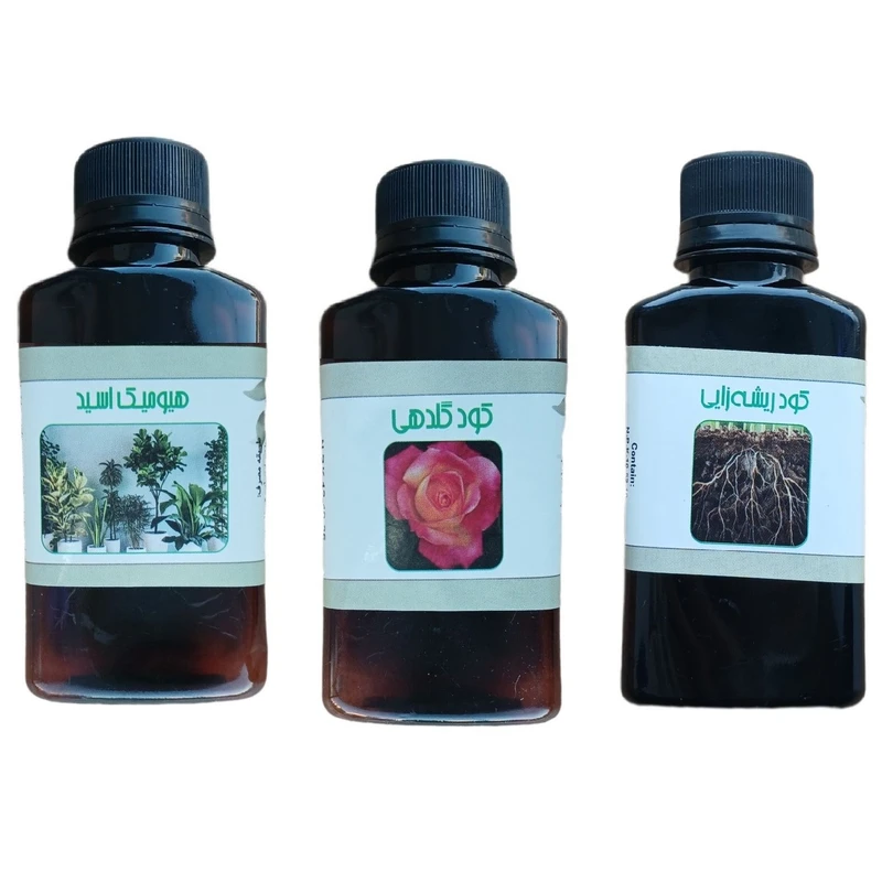 کود مایع هیومیک اسید و کود ریشه زایی و کود گلدهی مدل life drop حجم 110 میلی لیتر بسته 3 عددی