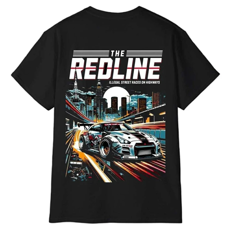 تی‌شرت آستین کوتاه مردانه پاد آفرین مدل ماشین مسابقه ای کد 1779