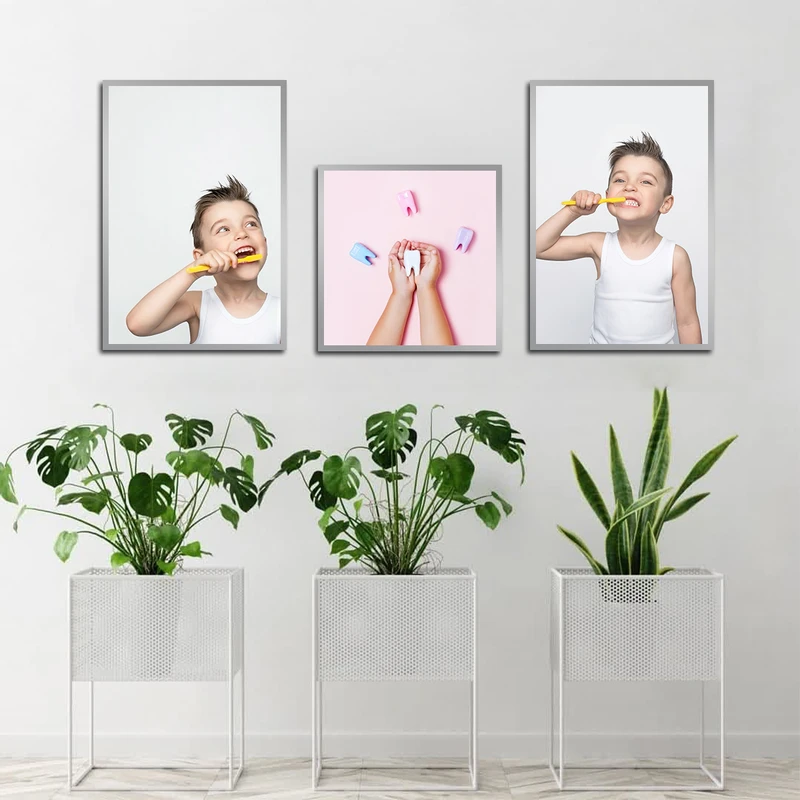 تابلو بکلیت طرح دندانپزشکی و بهداشت دهان و دندان کودکان مدل SI-3190 مجموعه 3 عددی