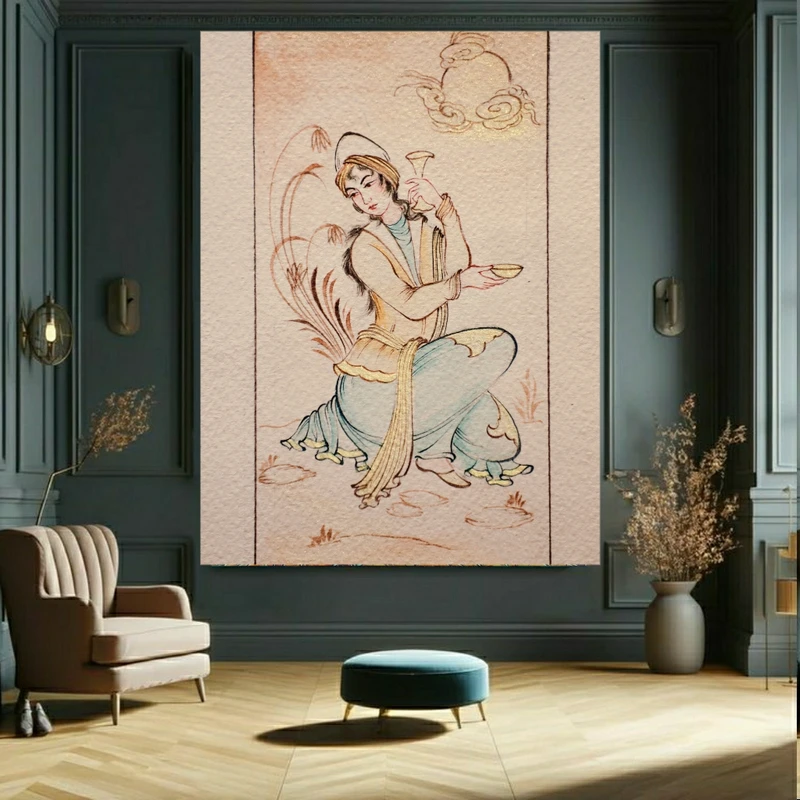 پوستر دیواری طرح مینیاتور و نگارگری کد FP105327