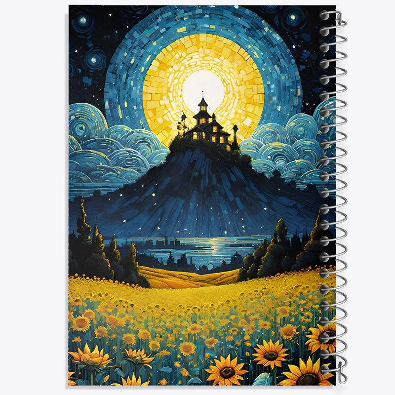 دفتر لیست خرید 50 برگ خندالو طرح مزرعه آفتابگردان کد F5090