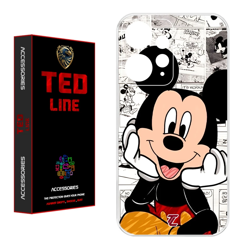 کاور تدلاین طرح میکی موس کد 1151 مناسب برایگوشی موبایل شیائومی Redmi Note 12 4G