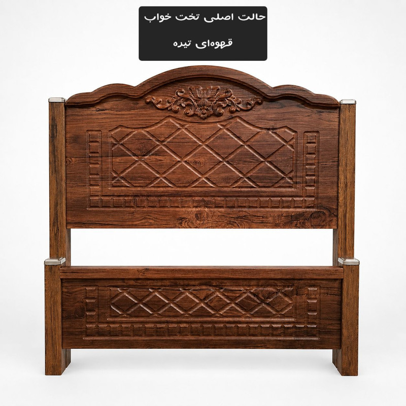 تخت خواب ام دی اف یک نفره کد ۰۲۴۸ سایز تخت ۹۰ × ۲۰۰ سانتی متر