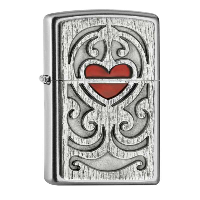 فندک زیپو مدل Wood heart emblem
