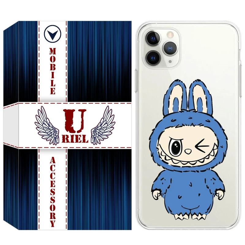 کاور یوریل قاب مدل Clear کد 116 طرح لبوبو Labubu مناسب برای گوشی موبایل اپل iPhone 11 Pro Max