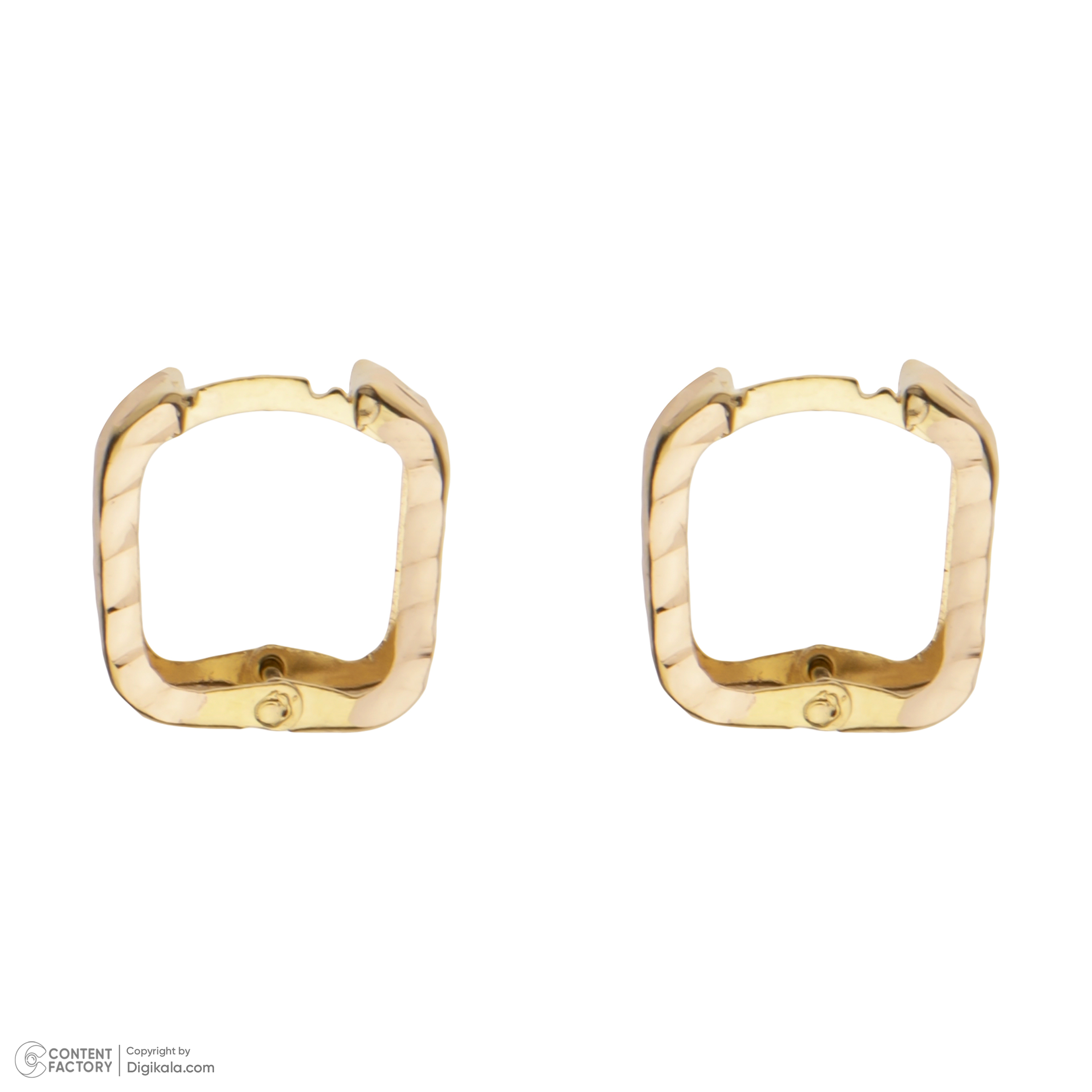 گوشواره حلقه‌ای طلا 18 عیار زنانه گلدم مدل E-3070031