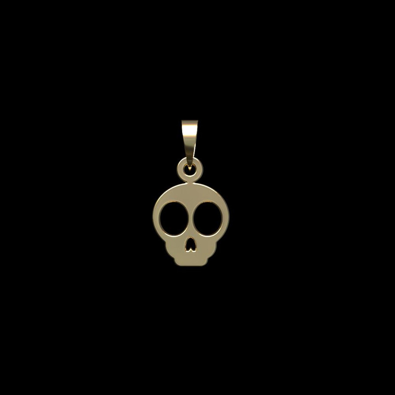 آویز گردنبند طلا 18 عیار زنانه مدوپد مدل جمجمه کد PA1-10605