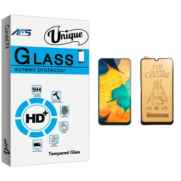 محافظ صفحه نمایش سرامیکی ای اف اس مدل Unique Glass مناسب برای گوشی موبایل سامسونگ Galaxy A30