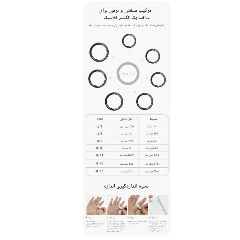 حلقه هوشمند اسمارت رینگ مدل Q4 رنگ رزگلد