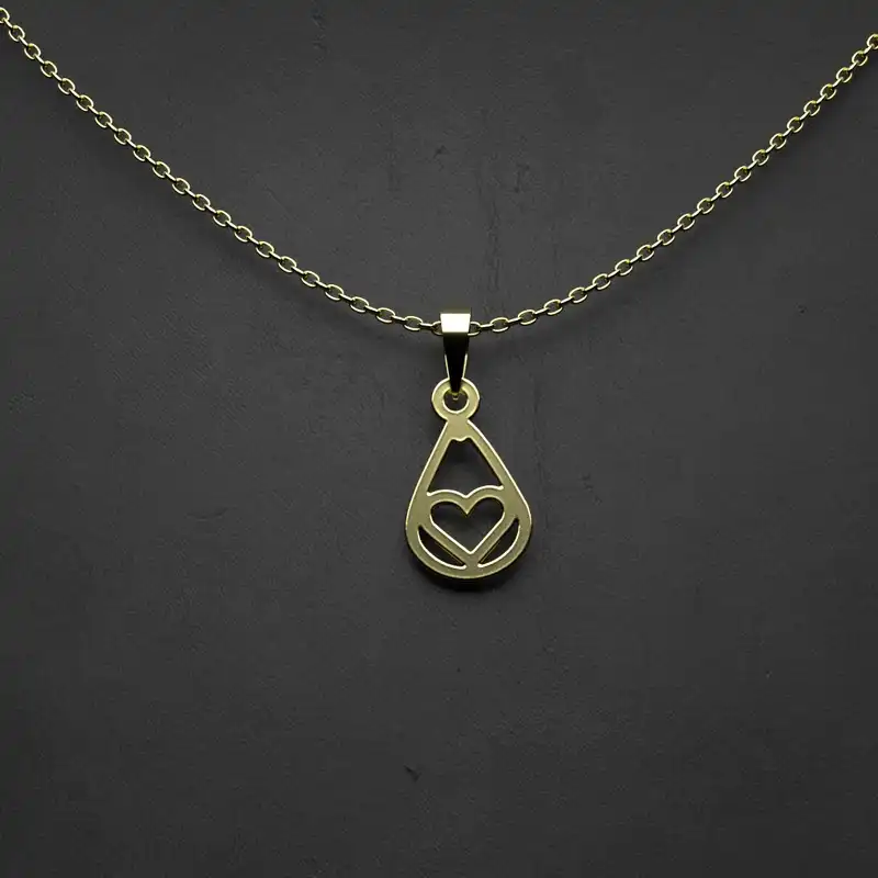 گردنبند طلا 18 عیار زنانه مدوپد مدل  طرح قلب کد SS1206