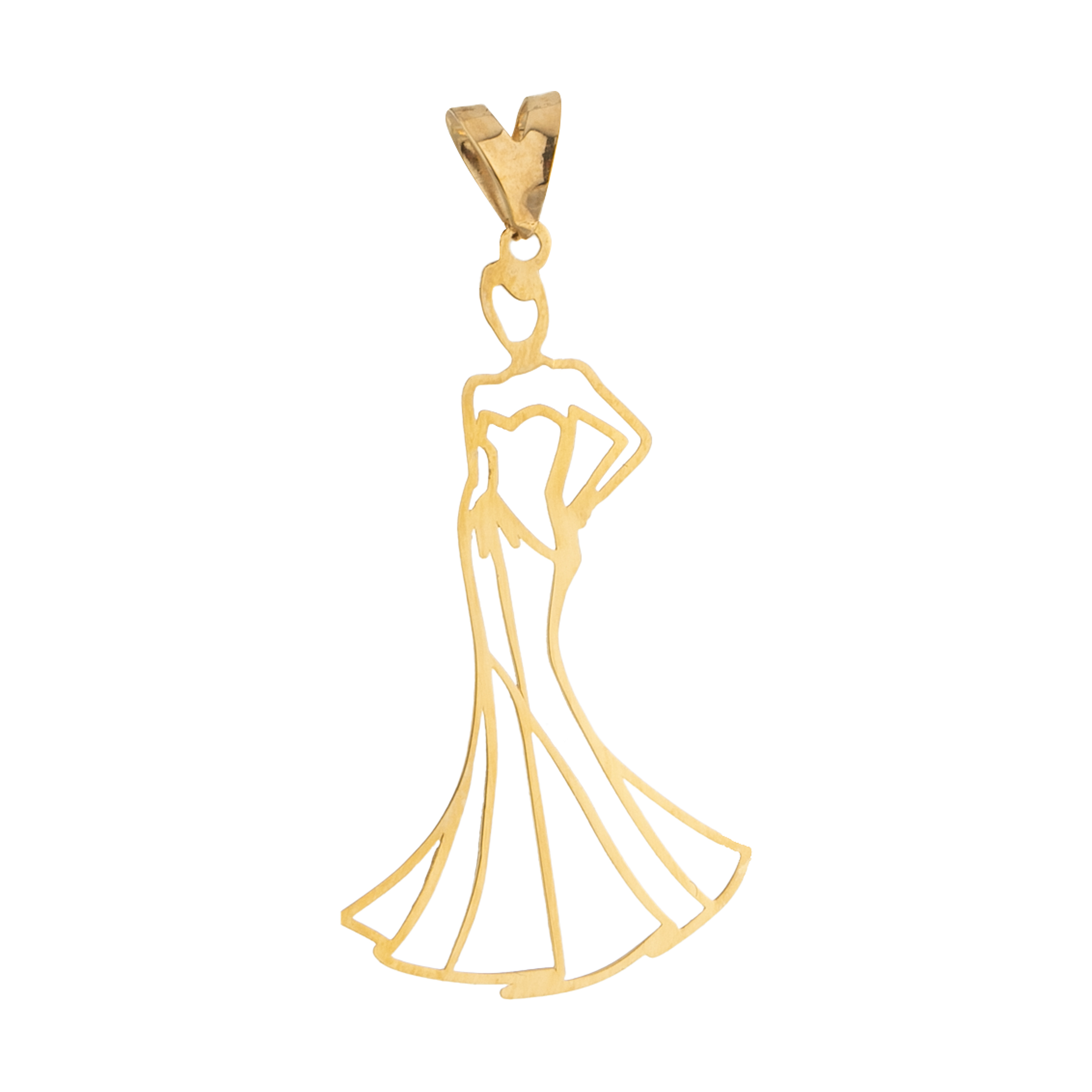 آویز گردنبند طلا 18 عیار زنانه مایا ماهک مدل MM1660 طرح بانو