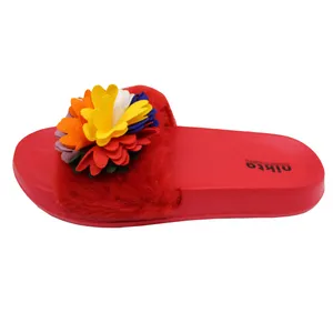 دمپایی زنانه نیکتا مدل 297 پولیشی گلدار RD