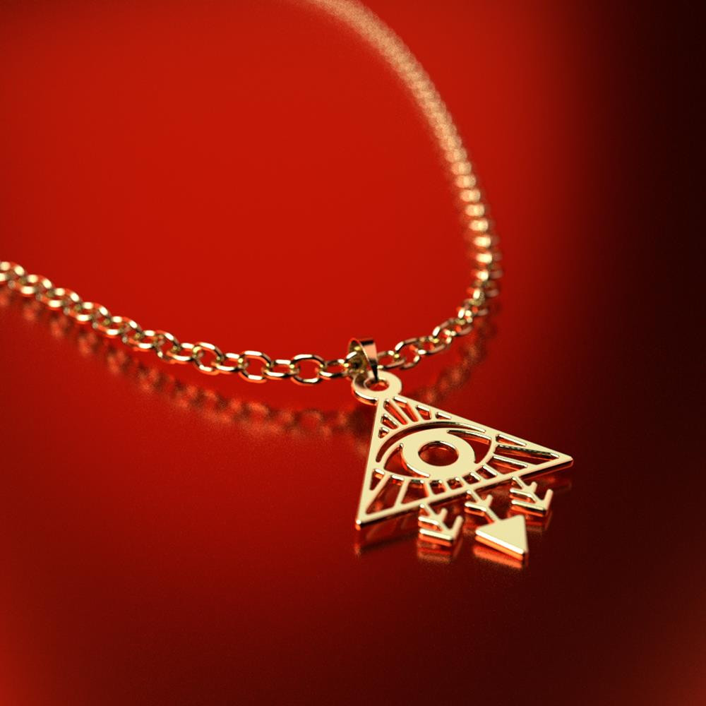 آویز گردنبند طلا 18 عیار زنانه مدوپد مدل چشم کد PA1-15009