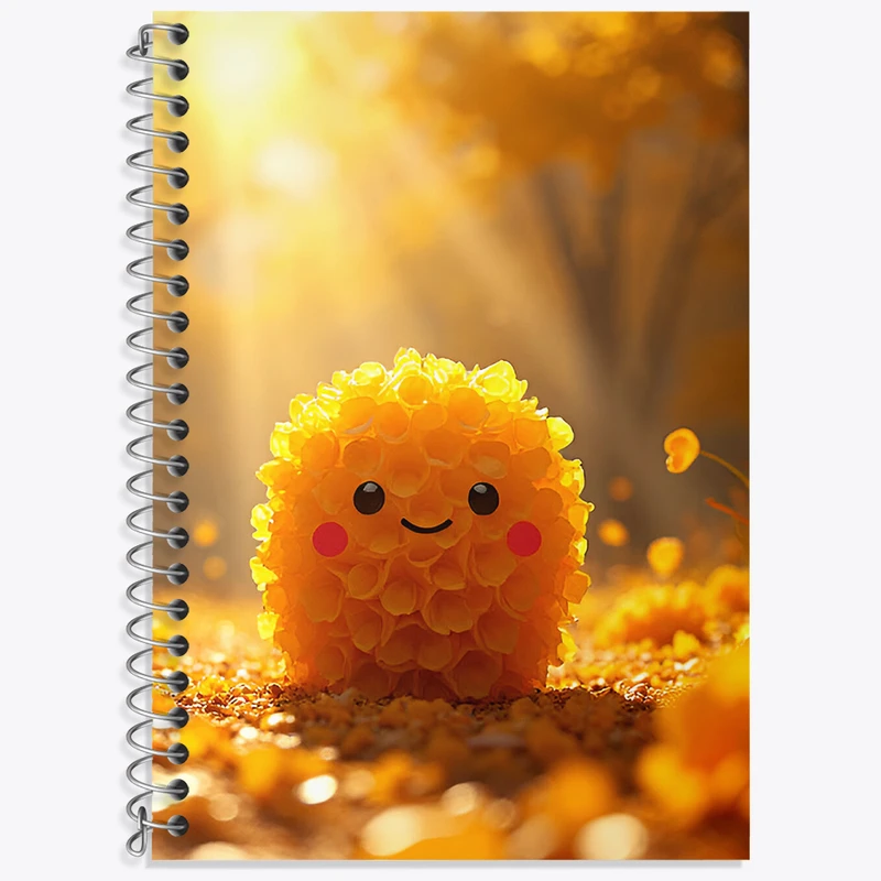 دفتر لغت 50 برگ خندالو طرح گل کیوت و بامزه کد N3404