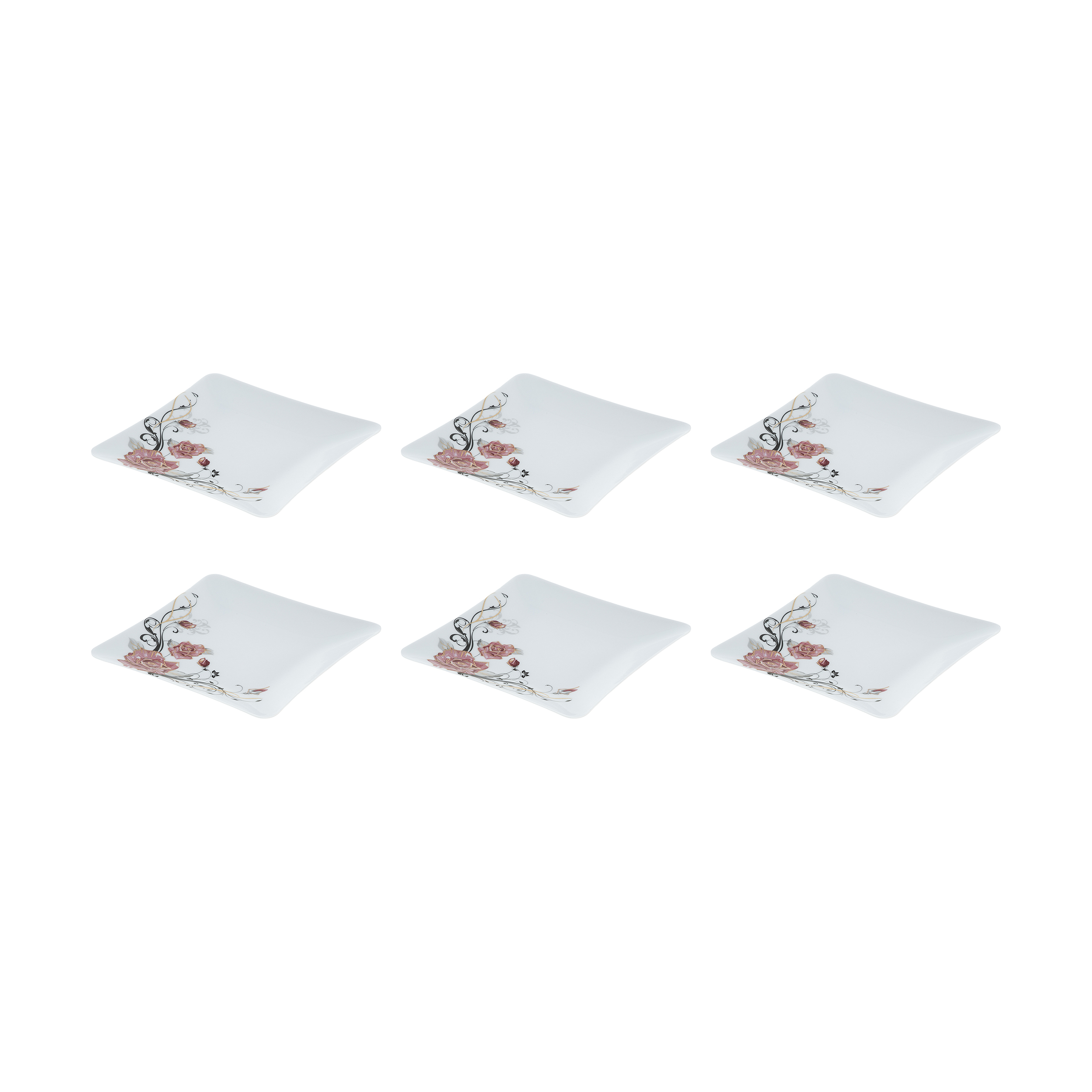 پیش دستی بانو یزد طرح رز کد 2413 بسته 6 عددی