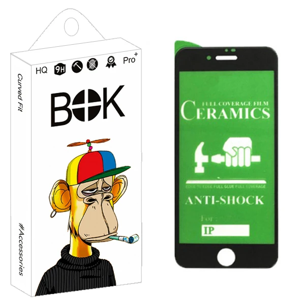 محافظ صفحه نمایش سرامیکی  بوک مدل +HD مناسب برای گوشی موبایل اپل Iphone 7 /8 Plus