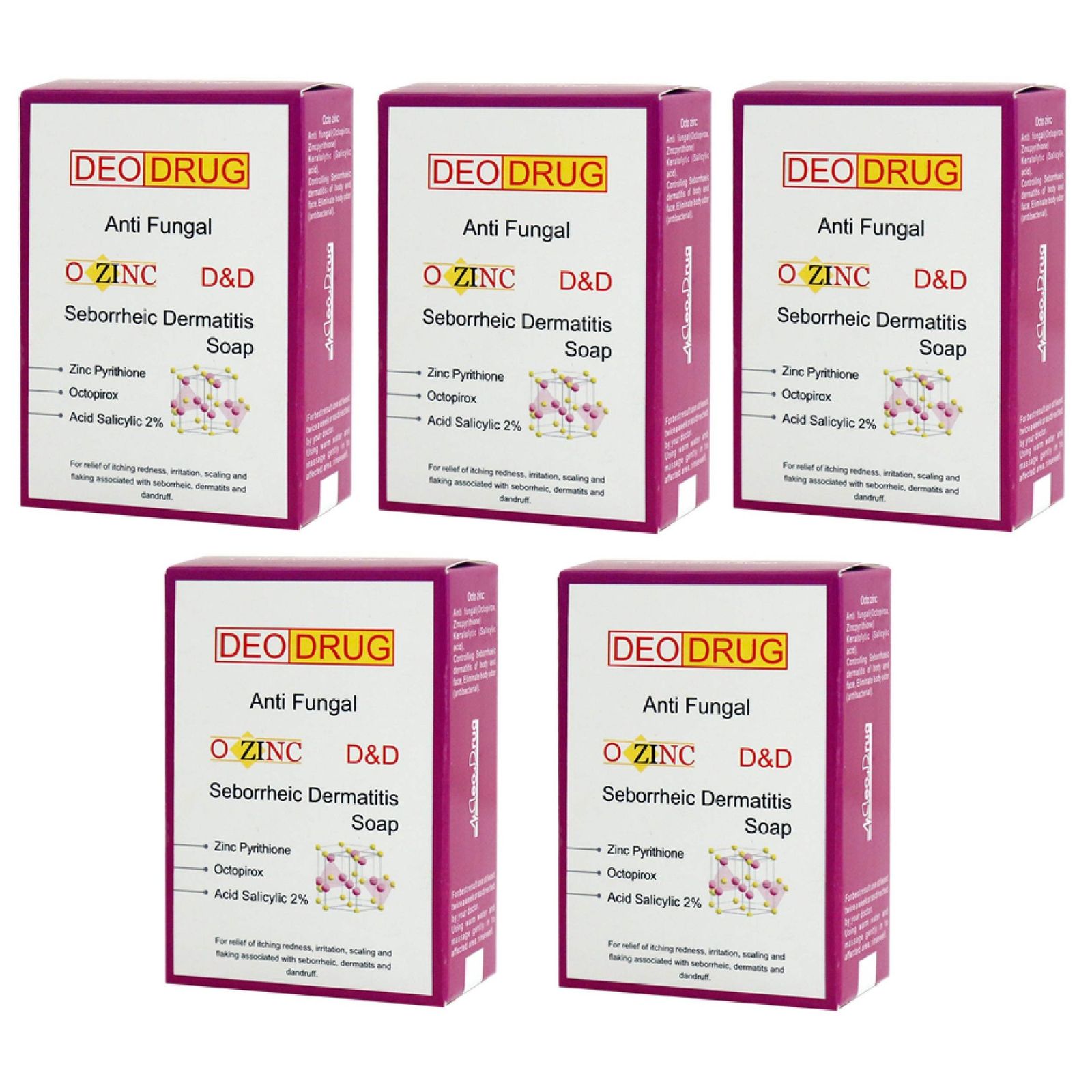 صابون ضد قارچ دئودراگ مدل Octozinc وزن 90 گرم مجموعه 5 عددی -  - 1