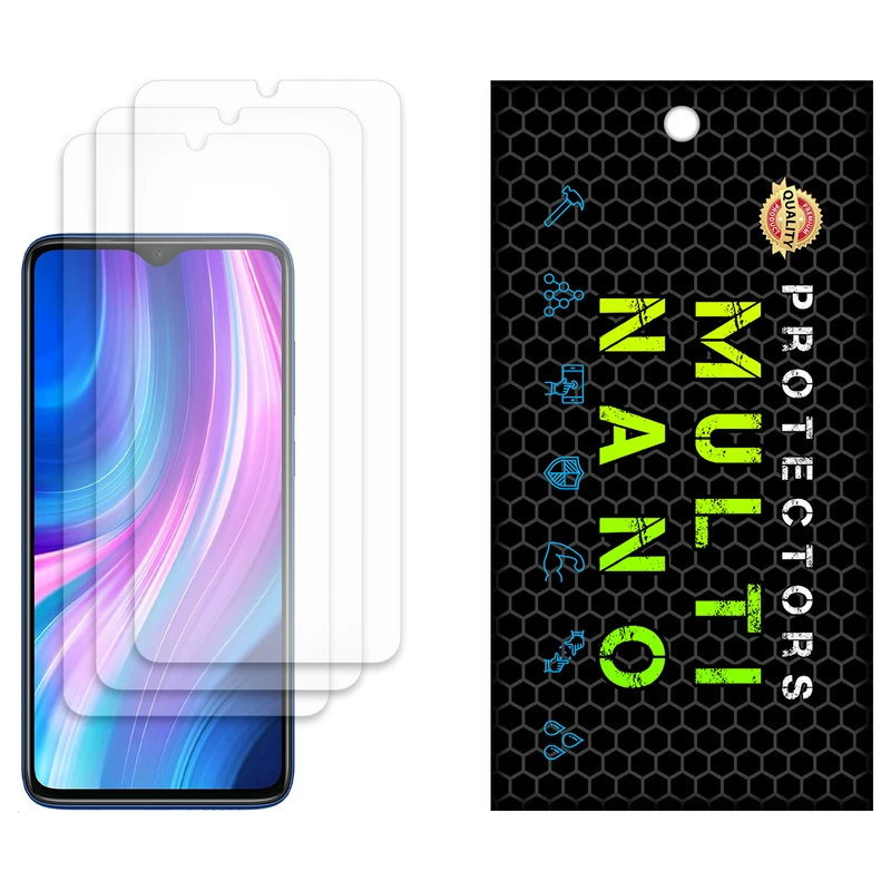 محافظ صفحه نمایش مات مولتی نانو مدل X-S3M مناسب برای گوشی موبایل شیائومی Redmi Note 8 Pro بسته سه عددی