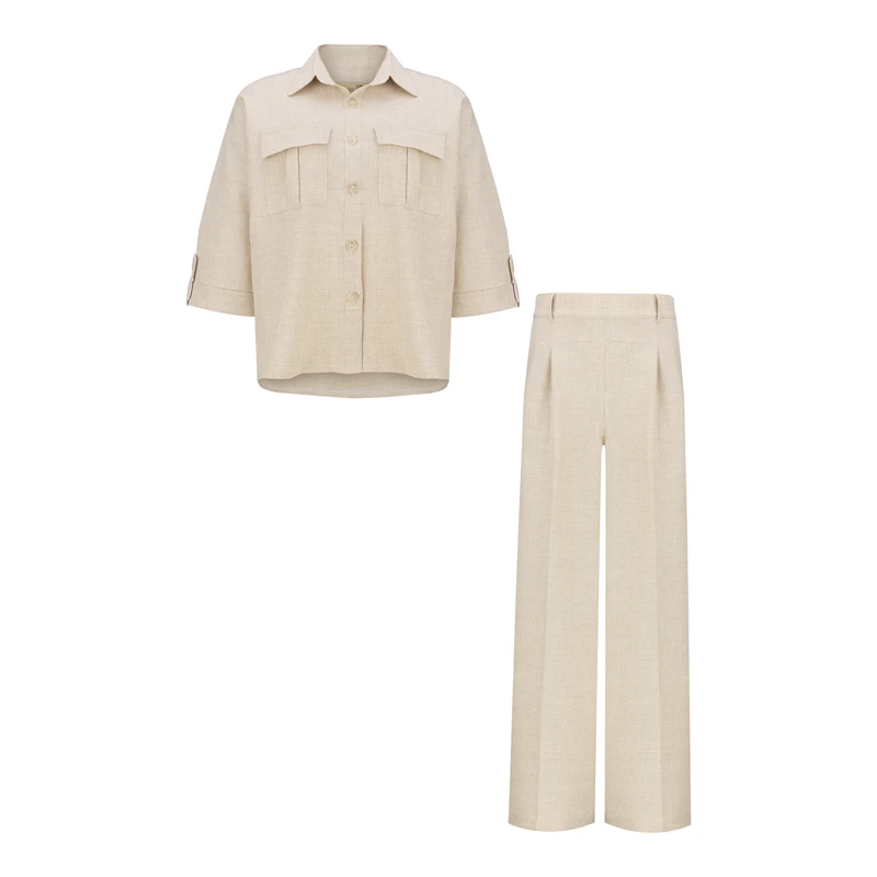 ست شومیز و شلوار زنانه السانا مدل دلگون کد 2474