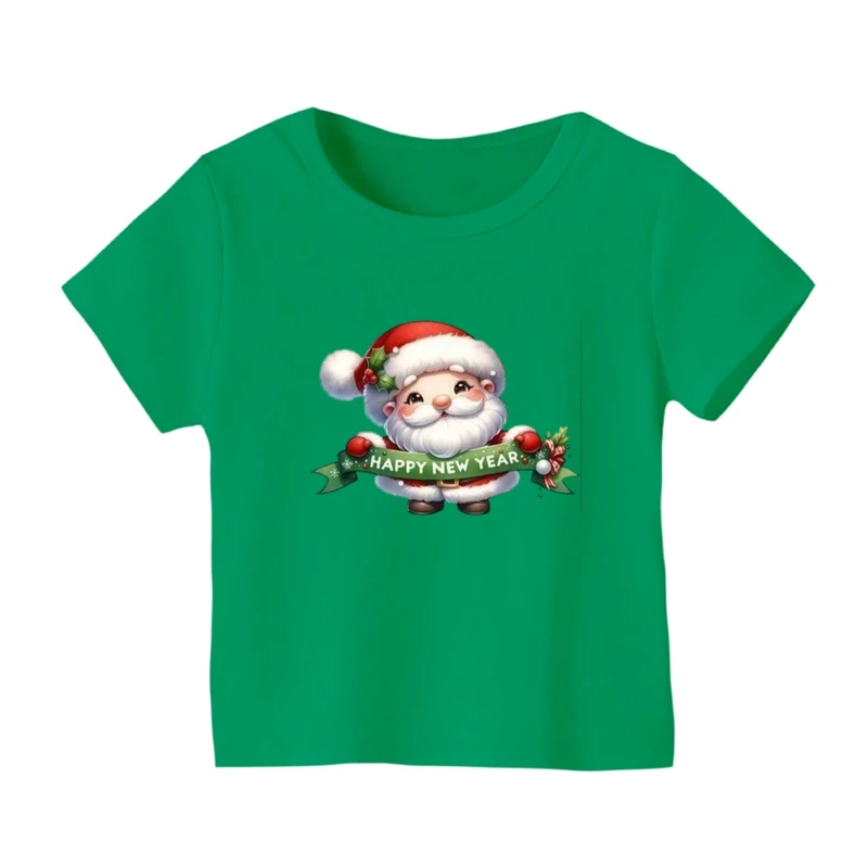 تی شرت آستین کوتاه بچگانه مدل بابانوئل کریسمس کد 31