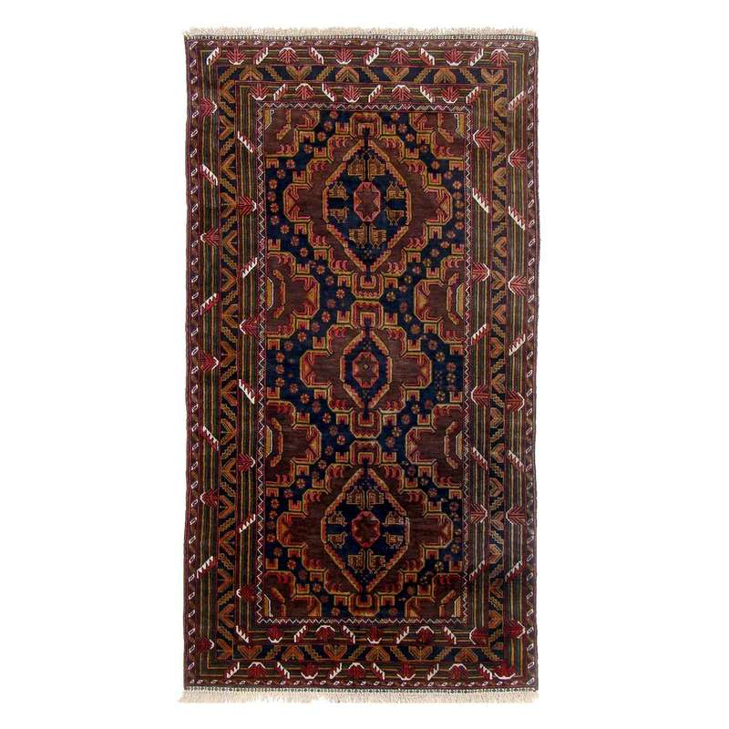 فرش دستبافت دو و نیم متری مدل بلوچی کد dg9009