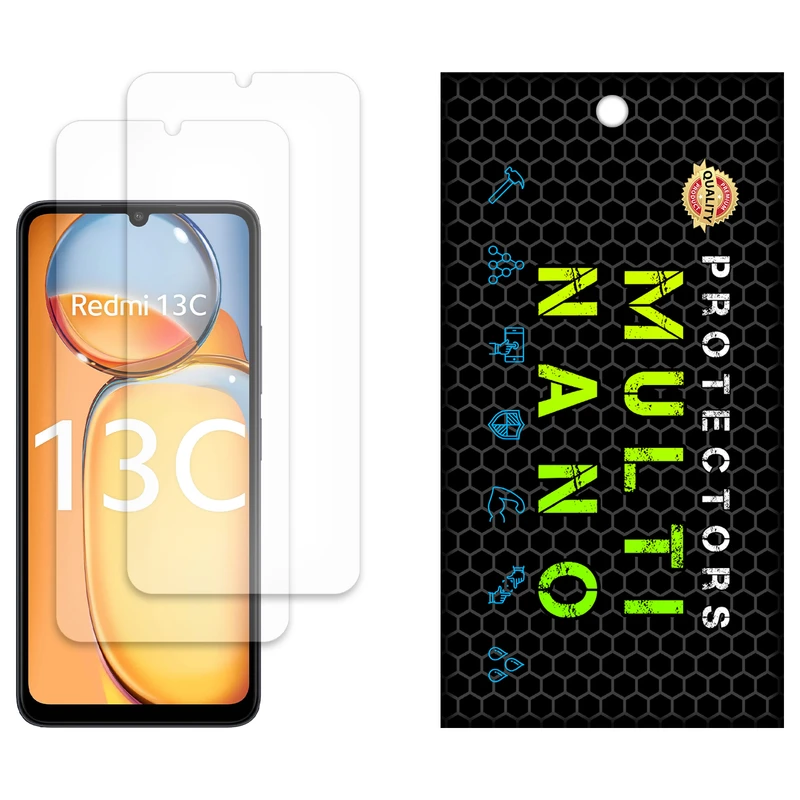 محافظ صفحه نمایش مات مولتی نانو مدل X-S2M مناسب برای گوشی موبایل شیائومی Redmi 13C بسته دو عددی