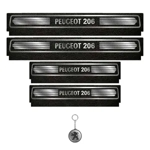  برچسب پارکابی خودرو لندمون کد LM098 MS مناسب برای پژو 206 مجموعه 4 عددی به همراه جاکلیدی
