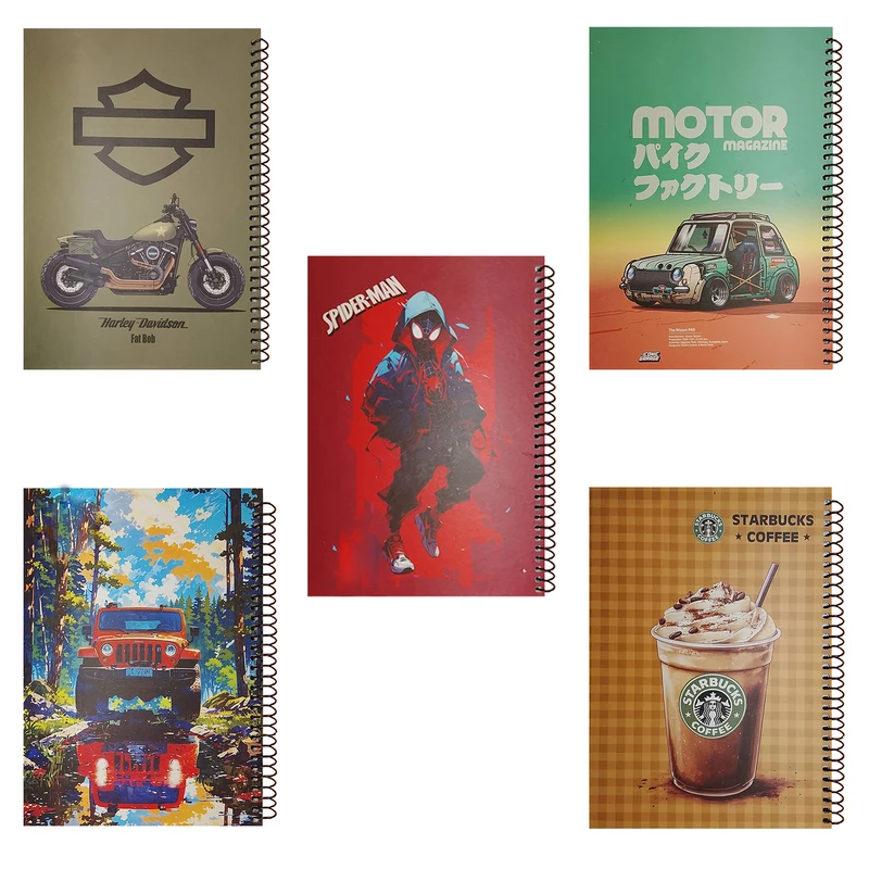 دفتر مشق 100 برگ تیما مدل جاده مجموعه 5 عددی