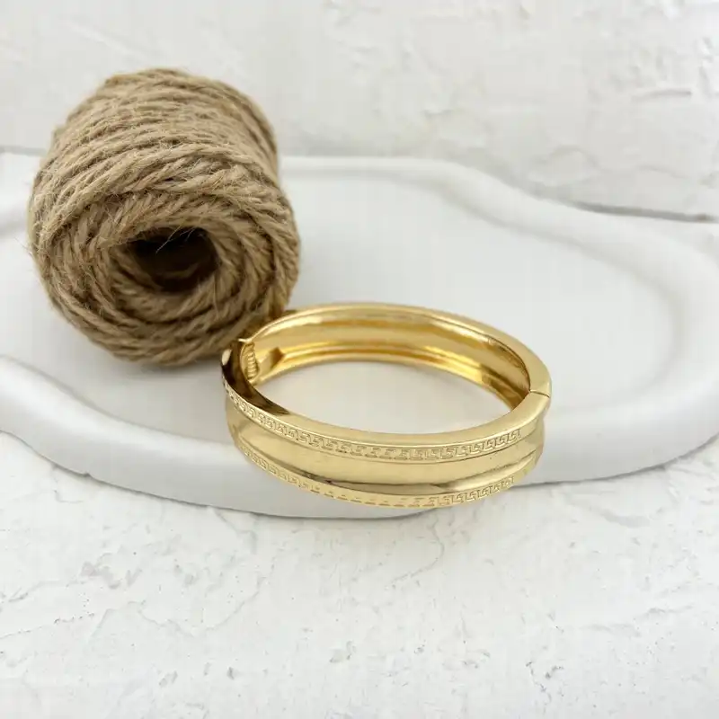 دستبند النگویی زنانه مدل آینه ای کد B4837