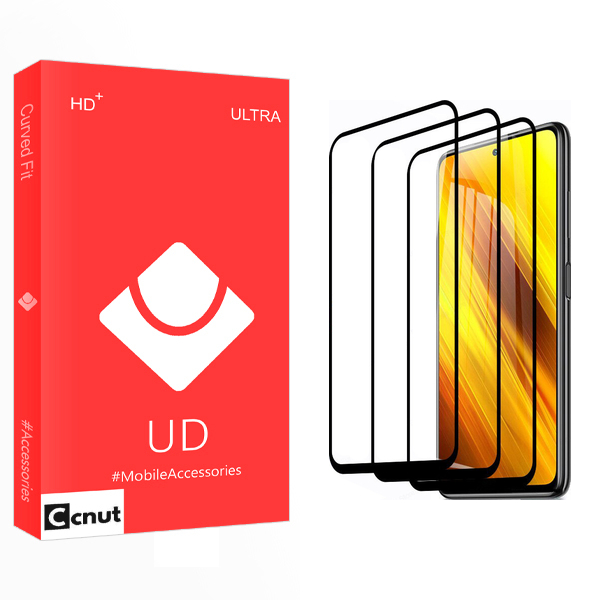 محافظ صفحه نمایش کوکونات مدل UD GLASS مناسب برای گوشی موبایل شیائومی Poco X3 GT بسته سه عددی