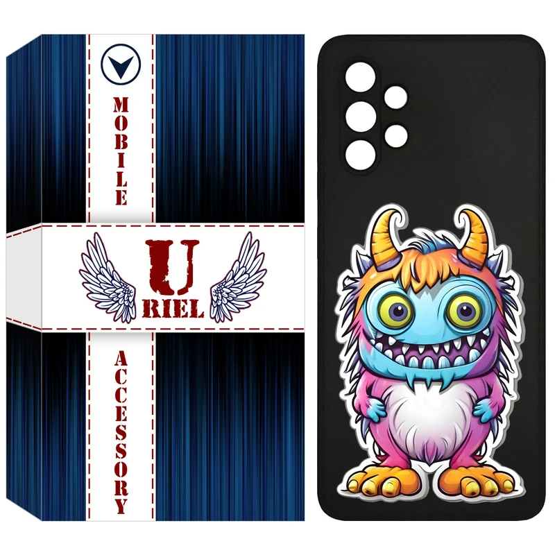 کاور یوریل مدل قاب KSH کد 50 طرح میکروب مناسب برای گوشی موبایل سامسونگ Galaxy A32 4G