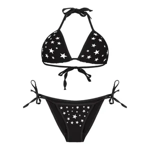 ست شورت و سوتین زنانه ریاش مدل شب تاب طرح ستاره 