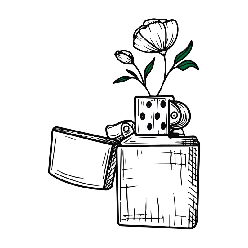 برچسب لپ تاپ پویا مارکت طرح فندک کد 843