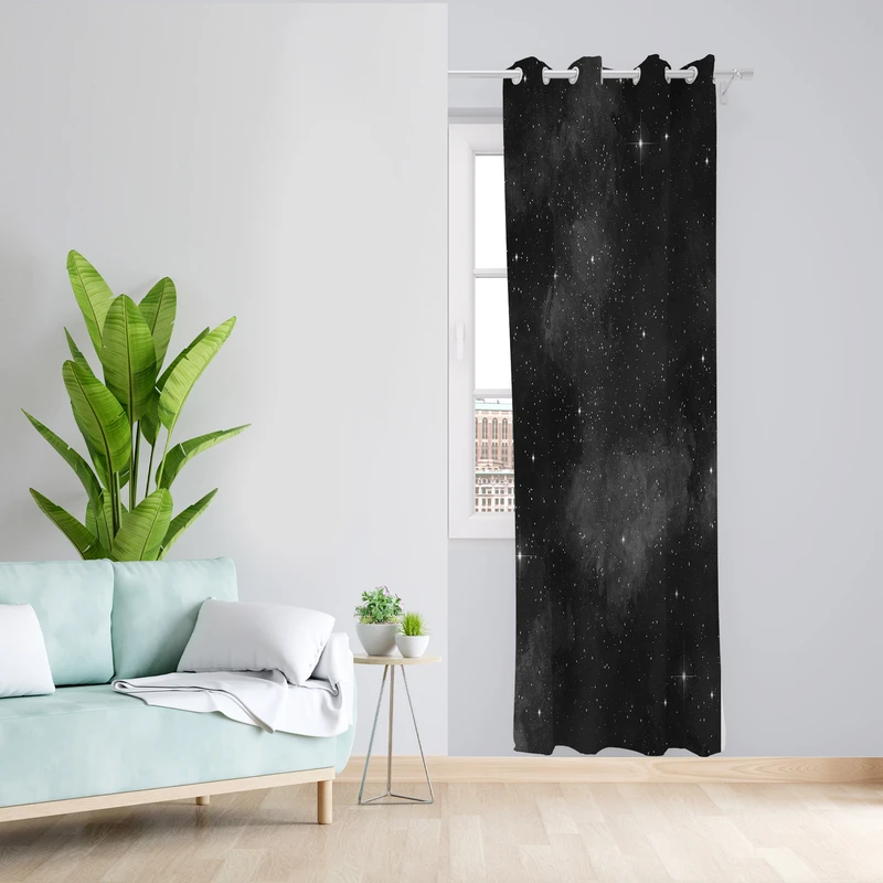 پرده طرح شب مدل مخمل پانچی کد 1974 z سایز 140x200 سانتی متر