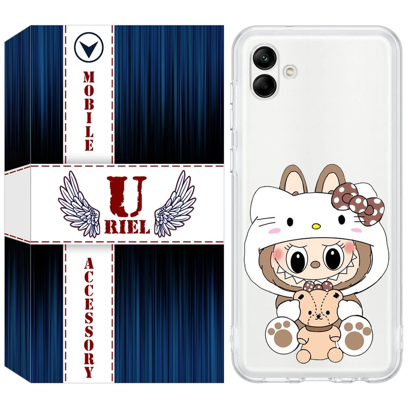 کاور یوریل مدل Clear کد 124 طرح لبوبو مناسب برای گوشی موبایل سامسونگ Galaxy A04e