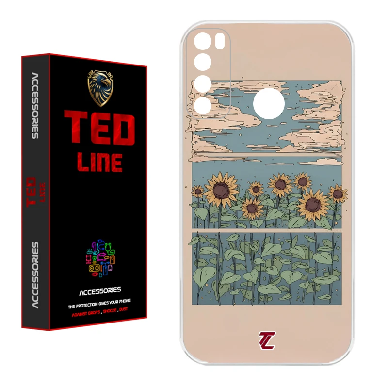 کاور تدلاین طرح گل آفتاب گردان کد 1135 مناسب برای گوشی موبایل شیائومی Redmi Note 8