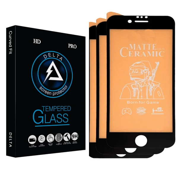 محافظ صفحه نمایش مات دلتا مدل PRO مناسب برای گوشی موبایل اپل Iphone 6/ 7/ 8 بسته سه عددی